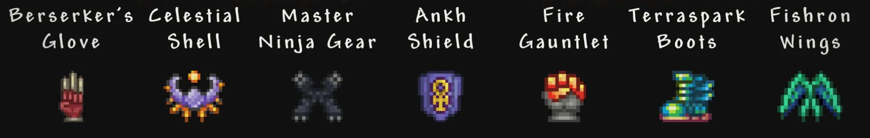 Terraria Best Accessories for Hardmode Pre Moon Lord